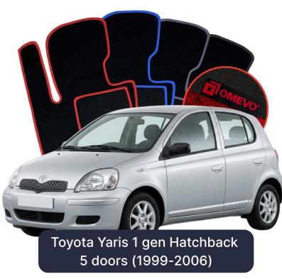 Velurové autokoberce OMEVO pro Toyota Yaris 1 gen Hatchback 5 dveří (1999-2006)