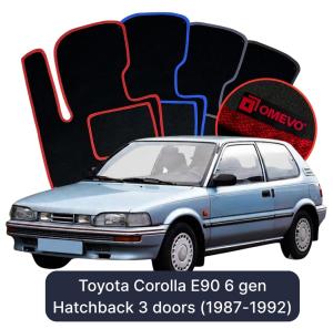 Velurové autokoberce OMEVO pro Toyota Corolla 6 gen Hatchback 3 dveře (1987-1992)