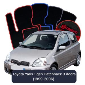 Velurové autokoberce OMEVO pro Toyota Yaris 1 gen Hatchback 3 dveře (1999-2006)