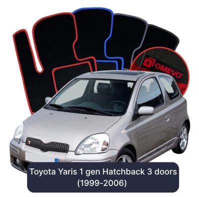 Velurové autokoberce OMEVO pro Toyota Yaris 1 gen Hatchback 3 dveře (1999-2006)