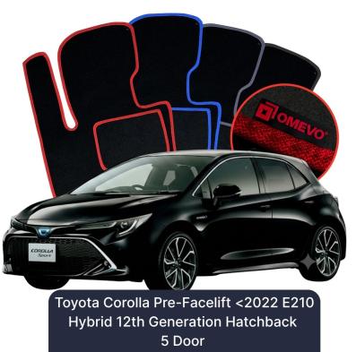 Velurové autokoberce OMEVO pro Toyota Corolla před faceliftem (před rokem 2022) E210 Hybridní 12 gen Hatchback 5 dveří (2018-2024)