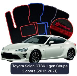 Velurové autokoberce OMEVO pro Toyota Scion GT86 Kupé 2 dveře (2012-2021)