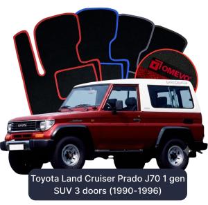 Velurové autokoberce OMEVO pro Toyota Land Cruiser Prado J70 1 gen SUV 3 dveře (1990-1996)