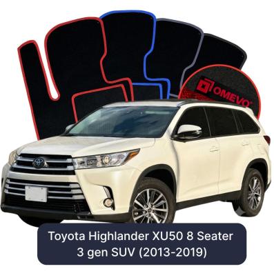 Velurové autokoberce OMEVO pro Toyota Highlander XU50 8 místný 3 gen SUV (2013-2019)