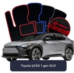 Velurové autokoberce OMEVO pro Toyota bZ4X 1 gen SUV (2022-2025)