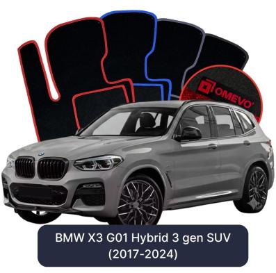 Velurové autokoberce OMEVO pro BMW X3 Hybridní G01 3 gen SUV (2017-2024)