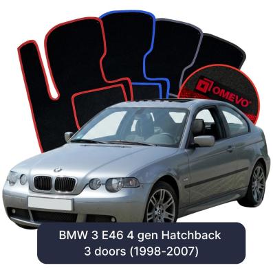Velurové autokoberce OMEVO pro BMW 3 E46 4 gen Hatchback 3 dveře (1998-2007)