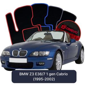 Velurové autokoberce OMEVO pro BMW Z3 E36/7 1 gen Cabrio (1995-2002)