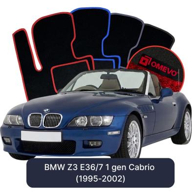 Velurové autokoberce OMEVO pro BMW Z3 E36/7 1 gen Cabrio (1995-2002)