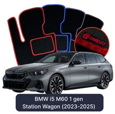 Velurové autokoberce OMEVO pro BMW i5 M60 1 gen Kombi (2023-2025)