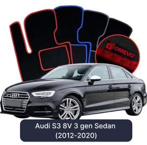 Velurové autokoberce OMEVO pro Audi S3 8V 3 gen Sedan (2012-2020)