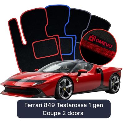 Velurové autokoberce OMEVO pro Ferrari 849 Testarossa 1 gen Kupé 2 dveře (2025-2026)