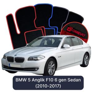 Velurové autokoberce OMEVO pro BMW 5 Verze pro UK F10 6 gen Sedan (2010-2017)