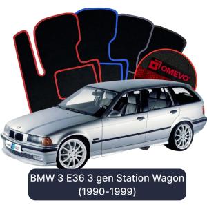 Velurové autokoberce OMEVO pro BMW 3 E36 3 gen Kombi (1990-1999)