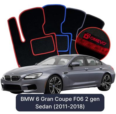 Velurové autokoberce OMEVO pro BMW 6 Gran Coupe F06 2 gen Sedan (2011-2018)