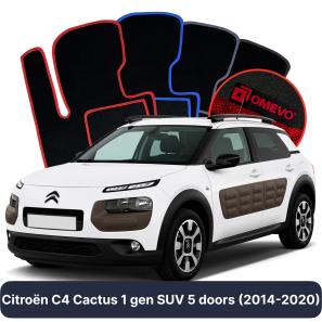 Velurové autokoberce OMEVO pro Citroën C4 Cactus 1 gen SUV 5 dveří (2014-2020)