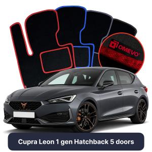 Velurové autokoberce OMEVO pro Cupra Leon 1 gen Hatchback 5 dveří (2020-2025)