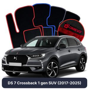 Velurové autokoberce OMEVO pro DS 7 Crossback 1 gen SUV (2017-2025)