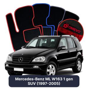 Velurové autokoberce OMEVO pro Mercedes-Benz ML W163 1 gen SUV (1997-2005)