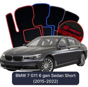 Velurové autokoberce OMEVO pro BMW 7 G11 6 gen Sedan Short (2015-2022)