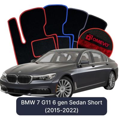 Velurové autokoberce OMEVO pro BMW 7 G11 6 gen Sedan Short (2015-2022)