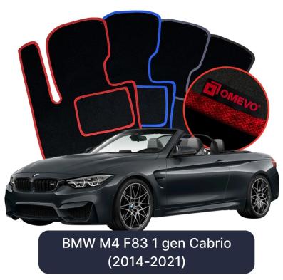 Velurové autokoberce OMEVO pro BMW M4 F83 1 gen Cabrio (2014-2021)