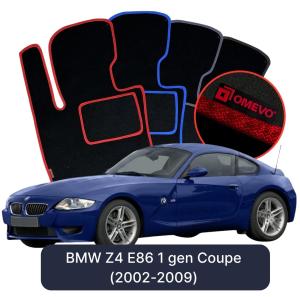 Velurové autokoberce OMEVO pro BMW Z4 E86 1 gen Kupé (2002-2009)