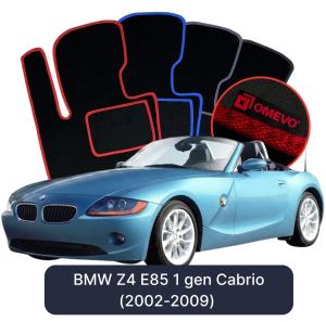 Velurové autokoberce OMEVO pro BMW Z4 E85 1 gen Cabrio (2002-2009)