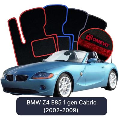 Velurové autokoberce OMEVO pro BMW Z4 E85 1 gen Cabrio (2002-2009)