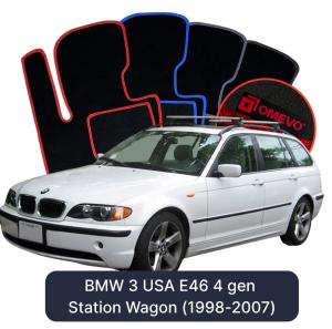 Velurové autokoberce OMEVO pro BMW 3 USA E46 4 gen Kombi (1998-2007)
