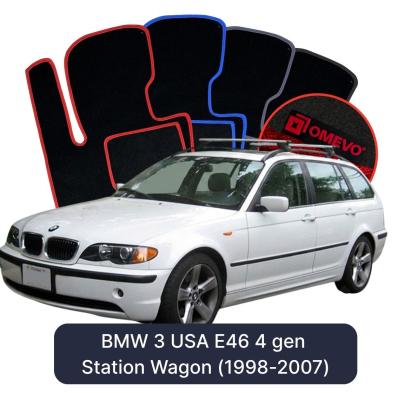 Velurové autokoberce OMEVO pro BMW 3 USA E46 4 gen Kombi (1998-2007)
