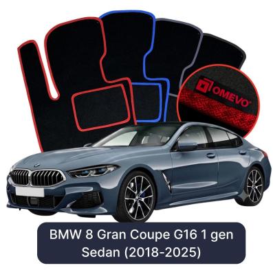 Velurové autokoberce OMEVO pro BMW 8 Gran Coupe G16 1 gen Sedan (2018-2025)