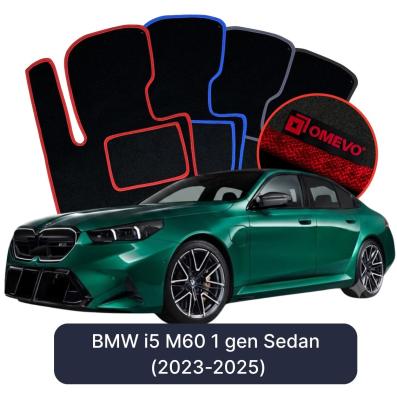 Velurové autokoberce OMEVO pro BMW i5 M60 1 gen Sedan (2023-2025)