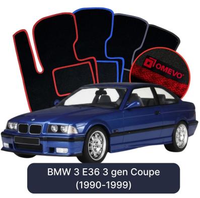 Velurové autokoberce OMEVO pro BMW 3 E36 3 gen Kupé (1990-1999)