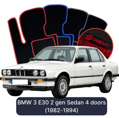 Velurové autokoberce OMEVO pro BMW 3 E30 2 gen Sedan 4 dveře (1982-1994)