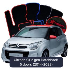 Velurové autokoberce OMEVO pro Citroën C1 2 gen Hatchback 5 dveří (2014-2022)