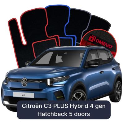 Velurové autokoberce OMEVO pro Citroën C3 PLUS Hybrid 4 gen Hatchback 5 dveří (2024-2025)