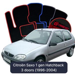 Velurové autokoberce OMEVO pro Citroën Saxo 1 gen Hatchback 3 dveře (1996-2004)