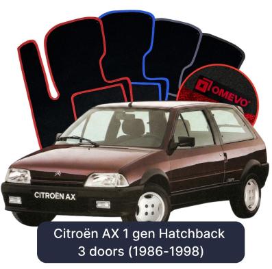 Velurové autokoberce OMEVO pro Citroën AX 1 gen Hatchback 3 dveře (1986-1998)