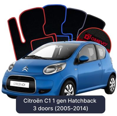 Velurové autokoberce OMEVO pro Citroën C1 1 gen Hatchback 3 dveře (2005-2014)