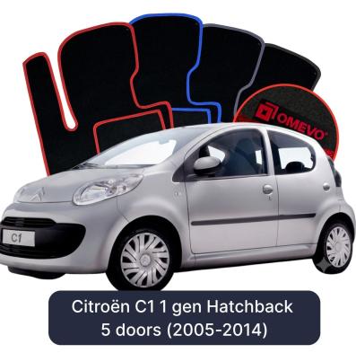 Velurové autokoberce OMEVO pro Citroën C1 1 gen Hatchback 5 dveří (2005-2014)