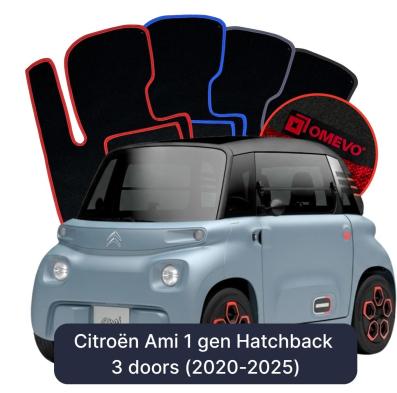 Velurové autokoberce OMEVO pro Citroën Ami 1 gen Hatchback 3 dveře (2020-2025)