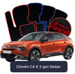 Velurové autokoberce OMEVO pro Citroën C4-X 3 gen Sedan (2023-2025)