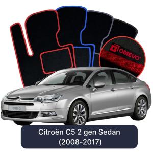 Velurové autokoberce OMEVO pro Citroën C5 2 gen Sedan (2008-2017)