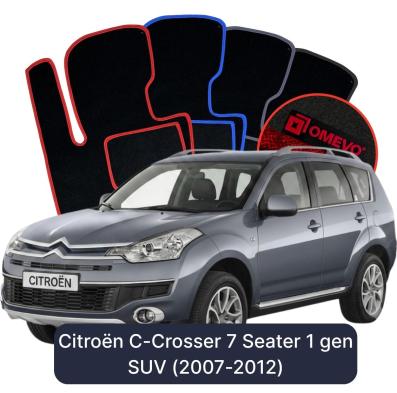 Velurové autokoberce OMEVO pro Citroën C-Crosser 7 místný 1 gen SUV (2007-2012)