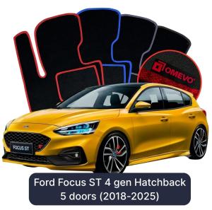 Velurové autokoberce OMEVO pro Ford Focus ST 4 gen Hatchback 5 dveří (2018-2025)