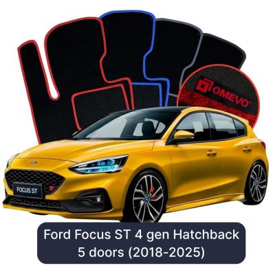 Velurové autokoberce OMEVO pro Ford Focus ST 4 gen Hatchback 5 dveří (2018-2025)