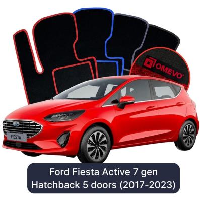 Velurové autokoberce OMEVO pro Ford Fiesta Active 7 gen Hatchback 5 dveří (2017-2023)