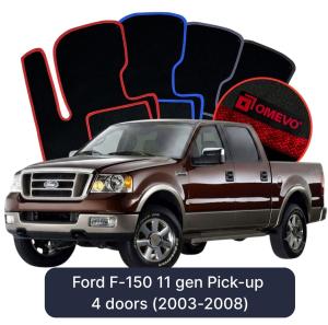 Velurové autokoberce OMEVO pro Ford F-150 11 gen Pick-up 4 dveře (2003-2008)