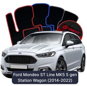 Velurové autokoberce OMEVO pro Ford Mondeo ST Line MK5 5 gen Kombi (2014-2022)